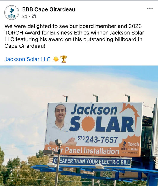 Jackson Solar and the Better Business Bureau
