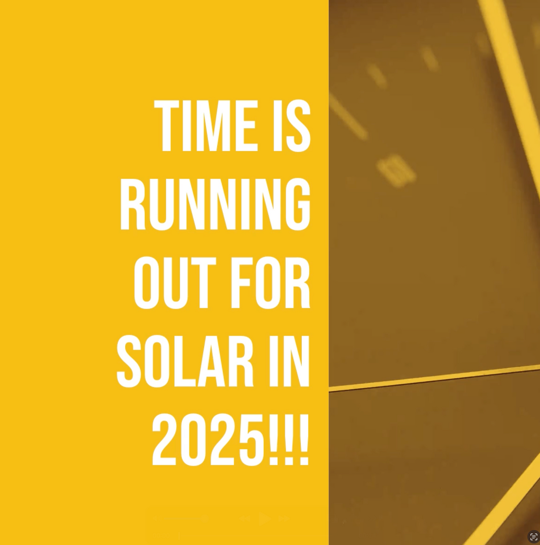 Time is Running Out for Solar in 2025
