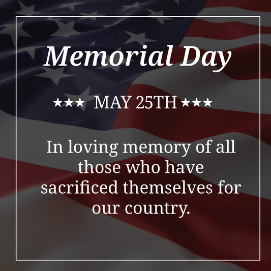 Happy Memorial Day Weekend!