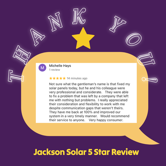 5 Star Review for Jackson Solar